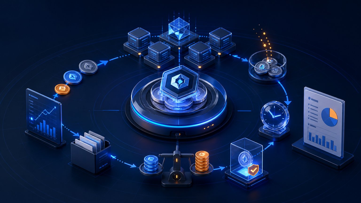 Modern editorial illustration for the crypto tax article “Crypto.com Tax Reporting: A Practical US Filing Guide for 2026”