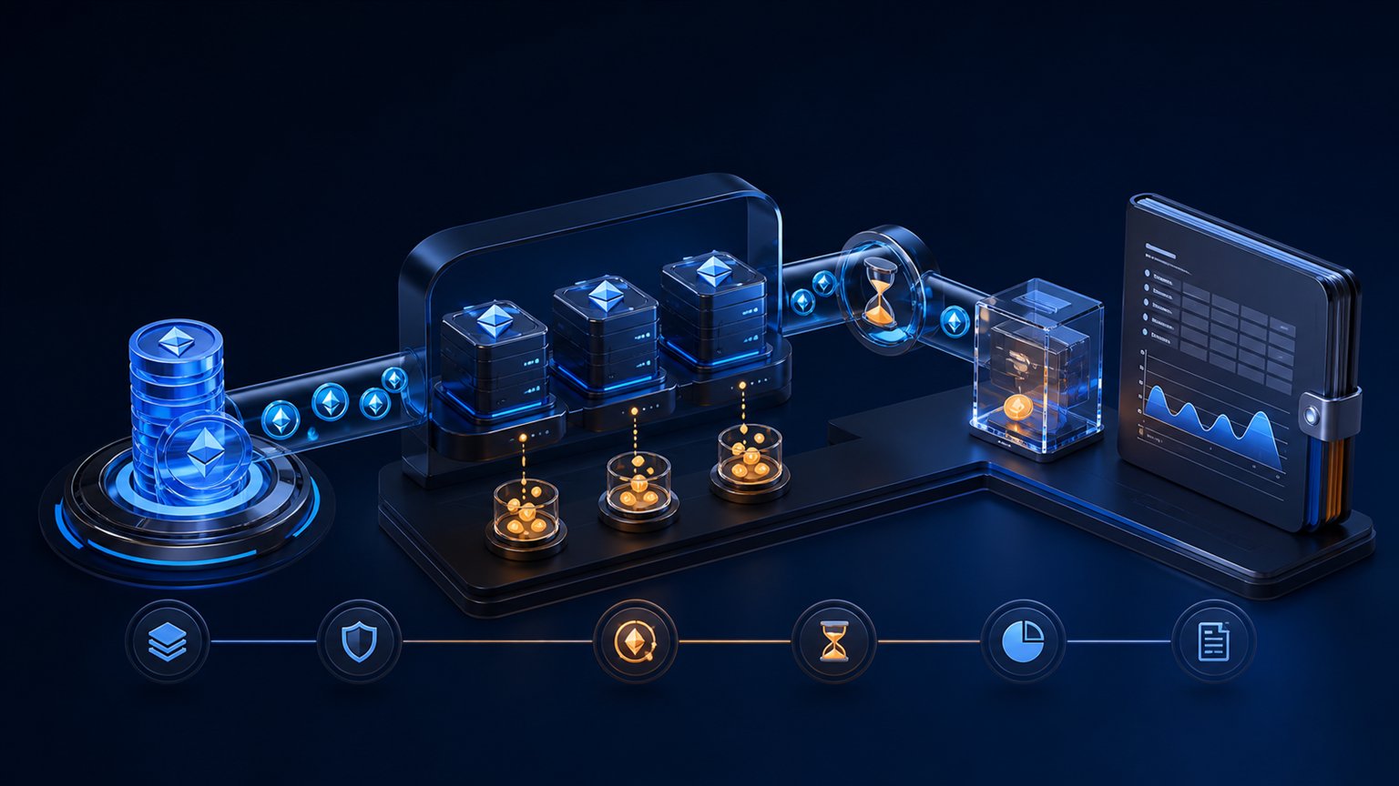 Modern editorial illustration for the crypto tax article “How to Report Small Crypto Transactions in 2026”