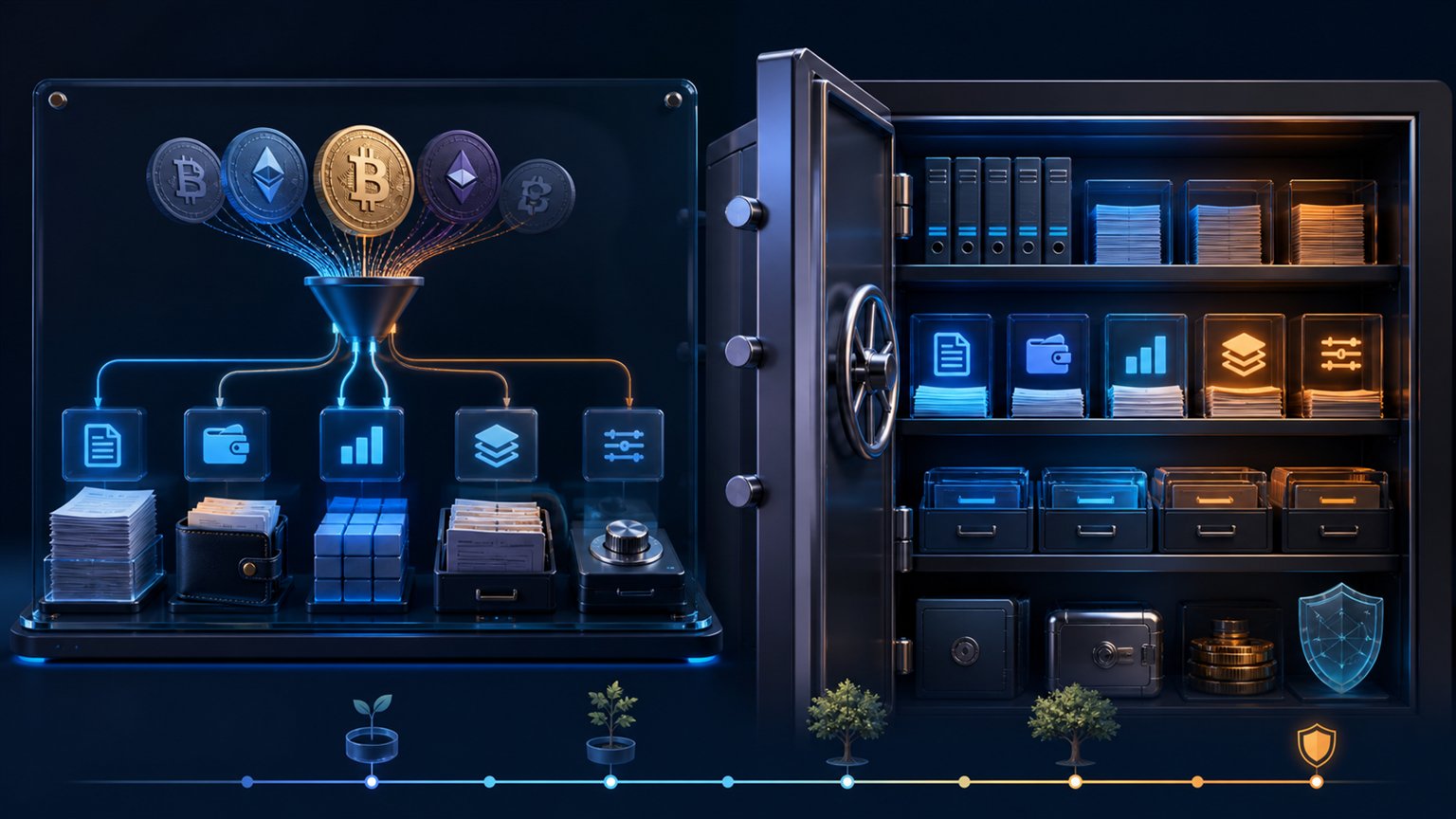Modern editorial illustration for the crypto tax article “US crypto wash sale rule in 2026: coins, tokens and Form 1099-DA”